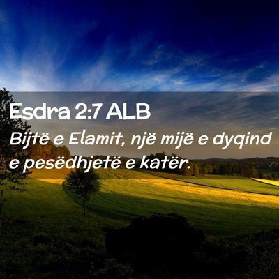 Picture 02 - Esdra 2:7 ALB - Bijtë e Elamit, një mijë e dyqind e - Bible Verse Picture