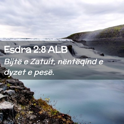 Picture 02 - Esdra 2:8 ALB - Bijtë e Zatuit, nëntëqind e dyzet e - Bible Verse Picture