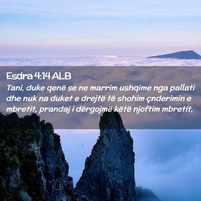 Picture 02 - Esdra 4:14 ALB - Tani, duke qenë se ne marrim ushqime nga pallati - Bible Verse Picture