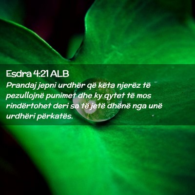 Picture 02 - Esdra 4:21 ALB - Prandaj jepni urdhër që këta njerëz të - Bible Verse Picture