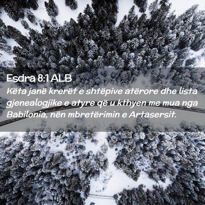 Picture 02 - Esdra 8:1 ALB - Këta janë krerët e shtëpive atërore dhe - Bible Verse Picture