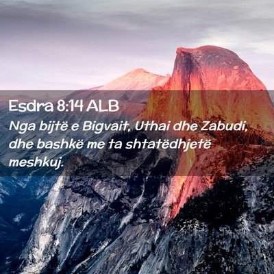 Picture 02 - Esdra 8:14 ALB - Nga bijtë e Bigvait, Uthai dhe Zabudi, dhe - Bible Verse Picture