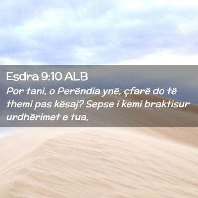 Picture 02 - Esdra 9:10 ALB - Por tani, o Perëndia ynë, çfarë do të themi - Bible Verse Picture