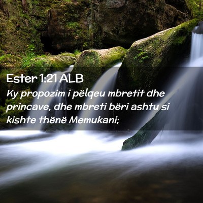 Picture 02 - Ester 1:21 ALB - Ky propozim i pëlqeu mbretit dhe princave, dhe - Bible Verse Picture