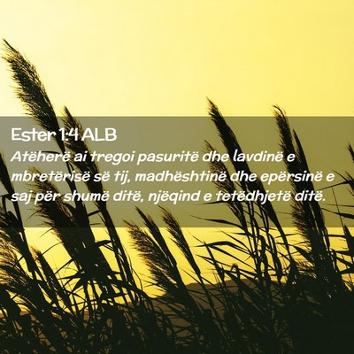 Picture 02 - Ester 1:4 ALB - Atëherë ai tregoi pasuritë dhe lavdinë e - Bible Verse Picture