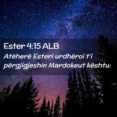 Picture 02 - Ester 4:15 ALB - Atëherë Esteri urdhëroi t’i përgjigjeshin - Bible Verse Picture