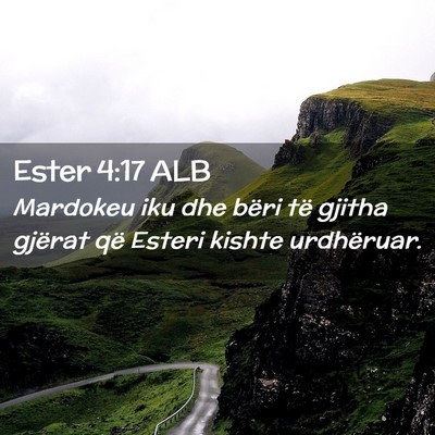 Picture 02 - Ester 4:17 ALB - Mardokeu iku dhe bëri të gjitha gjërat që - Bible Verse Picture