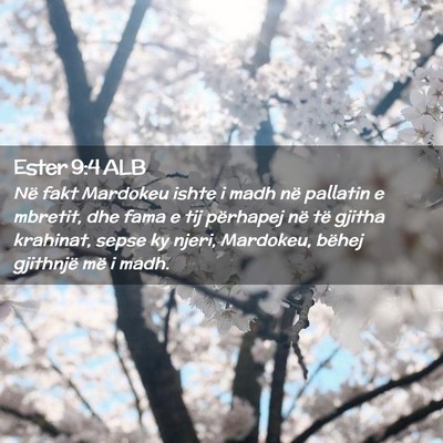 Picture 02 - Ester 9:4 ALB - Në fakt Mardokeu ishte i madh në pallatin e - Bible Verse Picture