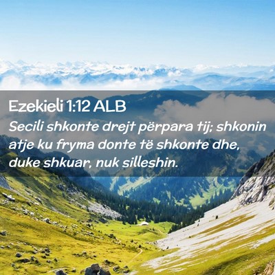 Picture 02 - Ezekieli 1:12 ALB - Secili shkonte drejt përpara tij; shkonin atje - Bible Verse Picture