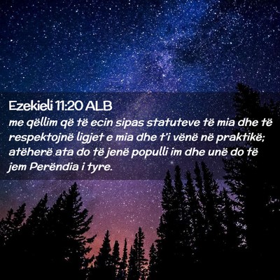 Picture 02 - Ezekieli 11:20 ALB - me qëllim që të ecin sipas statuteve të mia - Bible Verse Picture