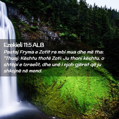 Picture 02 - Ezekieli 11:5 ALB - Pastaj Fryma e Zotit ra mbi mua dhe më tha: - Bible Verse Picture