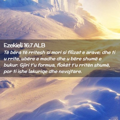 Picture 02 - Ezekieli 16:7 ALB - Të bëra të rritesh si mori si filizat e arave; - Bible Verse Picture