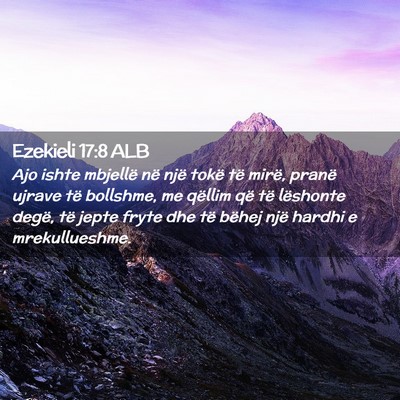 Picture 02 - Ezekieli 17:8 ALB - Ajo ishte mbjellë në një tokë të mirë, - Bible Verse Picture