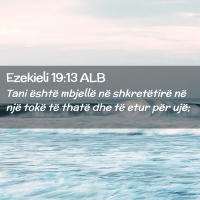 Picture 02 - Ezekieli 19:13 ALB - Tani është mbjellë në shkretëtirë në një - Bible Verse Picture