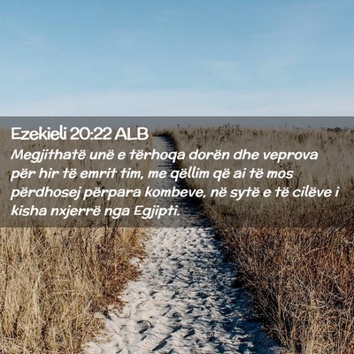 Picture 02 - Ezekieli 20:22 ALB - Megjithatë unë e tërhoqa dorën dhe veprova - Bible Verse Picture