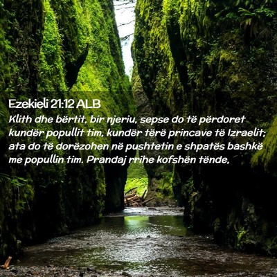 Picture 02 - Ezekieli 21:12 ALB - Klith dhe bërtit, bir njeriu, sepse do të - Bible Verse Picture