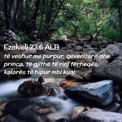 Picture 02 - Ezekieli 23:6 ALB - të veshur me purpur, qeveritarë dhe princa, të - Bible Verse Picture