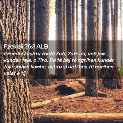 Picture 02 - Ezekieli 26:3 ALB - Prandaj kështu thotë Zoti, Zoti: Ja, unë jam - Bible Verse Picture