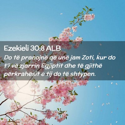 Picture 02 - Ezekieli 30:8 ALB - Do të pranojnë që unë jam Zoti, kur do t’i - Bible Verse Picture