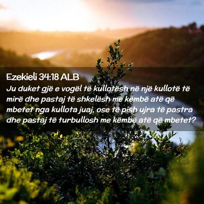 Picture 02 - Ezekieli 34:18 ALB - Ju duket gjë e vogël të kullotësh në një - Bible Verse Picture