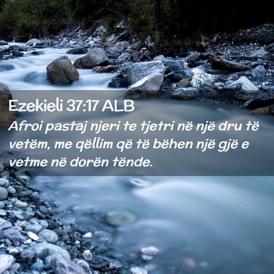 Picture 02 - Ezekieli 37:17 ALB - Afroi pastaj njeri te tjetri në një dru të - Bible Verse Picture