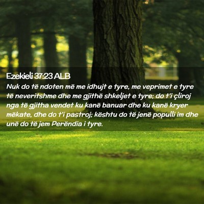 Picture 02 - Ezekieli 37:23 ALB - Nuk do të ndoten më me idhujt e tyre, me - Bible Verse Picture