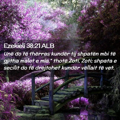 Picture 02 - Ezekieli 38:21 ALB - Unë do të thërras kundër tij shpatën mbi të - Bible Verse Picture