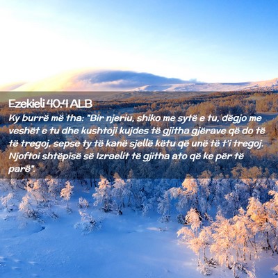 Picture 02 - Ezekieli 40:4 ALB - Ky burrë më tha: 