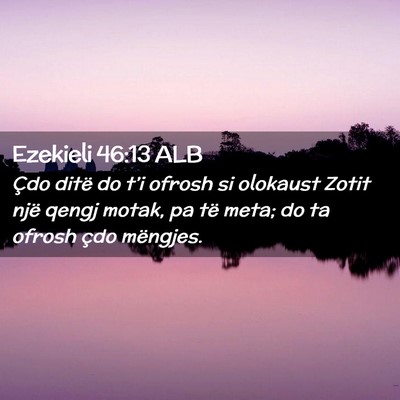 Picture 02 - Ezekieli 46:13 ALB - Çdo ditë do t’i ofrosh si olokaust Zotit një - Bible Verse Picture