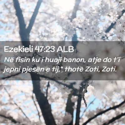 Picture 02 - Ezekieli 47:23 ALB - Në fisin ku i huaji banon, atje do t’i jepni - Bible Verse Picture