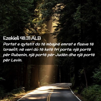 Picture 02 - Ezekieli 48:31 ALB - Portat e qytetit do të mbajnë emrat e fiseve - Bible Verse Picture