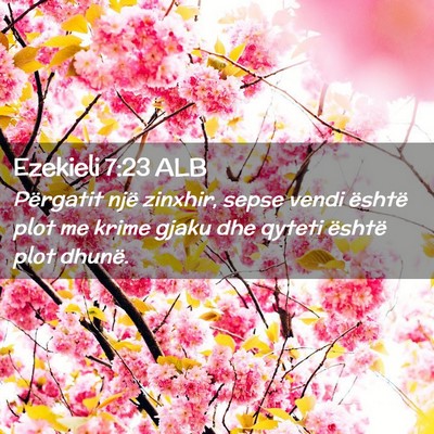Picture 02 - Ezekieli 7:23 ALB - Përgatit një zinxhir, sepse vendi është plot - Bible Verse Picture