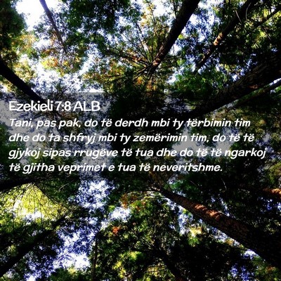 Picture 02 - Ezekieli 7:8 ALB - Tani, pas pak, do të derdh mbi ty tërbimin tim - Bible Verse Picture