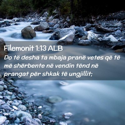 Picture 02 - Filemonit 1:13 ALB - Do të desha ta mbaja pranë vetes që të më - Bible Verse Picture