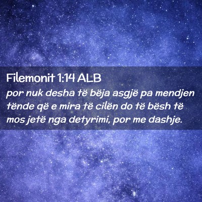 Picture 02 - Filemonit 1:14 ALB - por nuk desha të bëja asgjë pa mendjen tënde - Bible Verse Picture