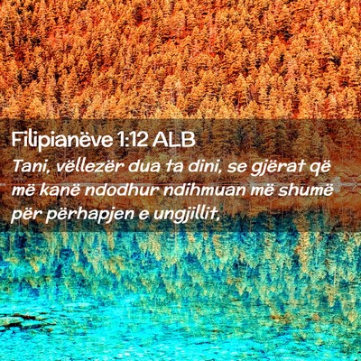 Picture 02 - Filipianëve 1:12 ALB - Tani, vëllezër dua ta dini, se gjërat që më - Bible Verse Picture