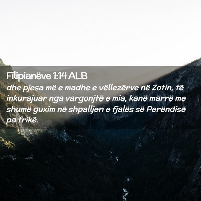 Picture 02 - Filipianëve 1:14 ALB - dhe pjesa më e madhe e vëllezërve në Zotin, - Bible Verse Picture
