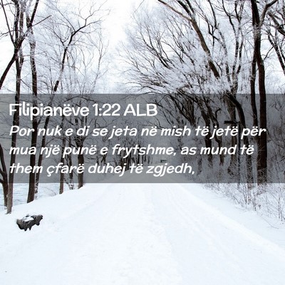 Picture 02 - Filipianëve 1:22 ALB - Por nuk e di se jeta në mish të jetë për mua - Bible Verse Picture