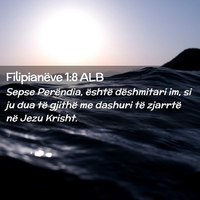 Picture 02 - Filipianëve 1:8 ALB - Sepse Perëndia, është dëshmitari im, si ju - Bible Verse Picture