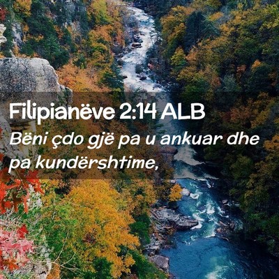 Picture 02 - Filipianëve 2:14 ALB - Bëni çdo gjë pa u ankuar dhe pa - Bible Verse Picture