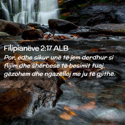 Picture 02 - Filipianëve 2:17 ALB - Por, edhe sikur unë të jem derdhur si flijim - Bible Verse Picture