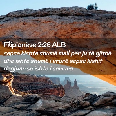 Picture 02 - Filipianëve 2:26 ALB - sepse kishte shumë mall për ju të gjithë dhe - Bible Verse Picture