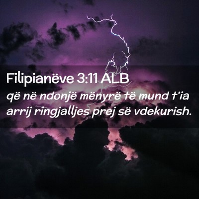 Picture 02 - Filipianëve 3:11 ALB - që në ndonjë mënyrë të mund t’ia arrij - Bible Verse Picture