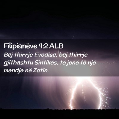 Picture 02 - Filipianëve 4:2 ALB - Bëj thirrje Evodisë, bëj thirrje gjithashtu - Bible Verse Picture