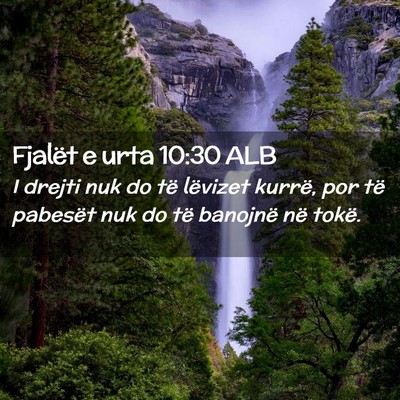 Picture 02 - Fjalët e urta 10:30 ALB - I drejti nuk do të lëvizet kurrë, por të - Bible Verse Picture
