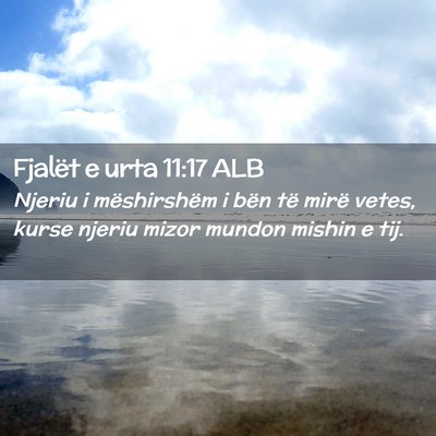Picture 02 - Fjalët e urta 11:17 ALB - Njeriu i mëshirshëm i bën të mirë vetes, - Bible Verse Picture