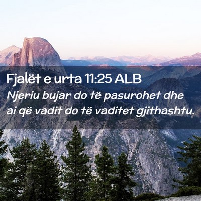 Picture 02 - Fjalët e urta 11:25 ALB - Njeriu bujar do të pasurohet dhe ai që vadit do - Bible Verse Picture