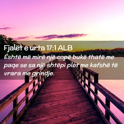 Picture 02 - Fjalët e urta 17:1 ALB - Éshtë më mirë një copë bukë thatë me paqe - Bible Verse Picture