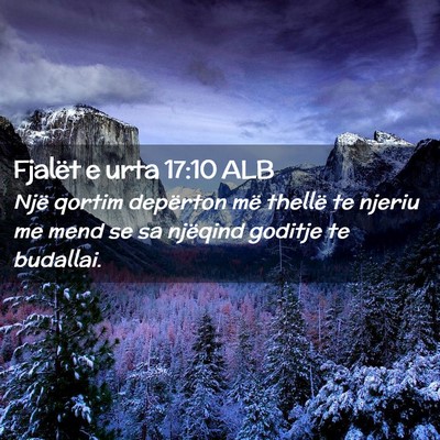 Picture 02 - Fjalët e urta 17:10 ALB - Një qortim depërton më thellë te njeriu me - Bible Verse Picture