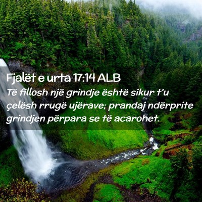 Picture 02 - Fjalët e urta 17:14 ALB - Të fillosh një grindje është sikur t’u - Bible Verse Picture
